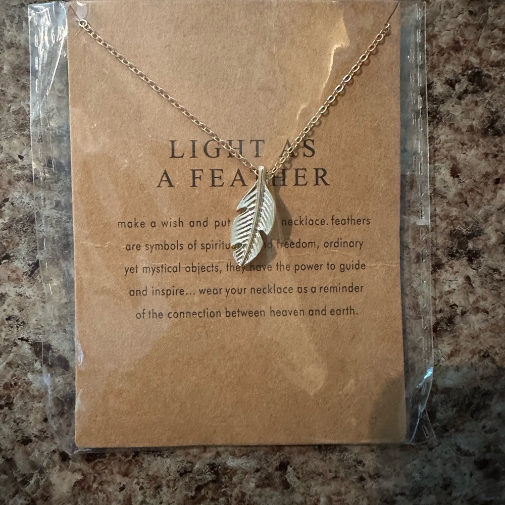 Gold Feather Necklace